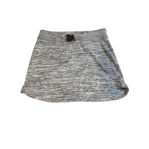 Athletic Skort Skirt Activewear Drawstring Black White Gray